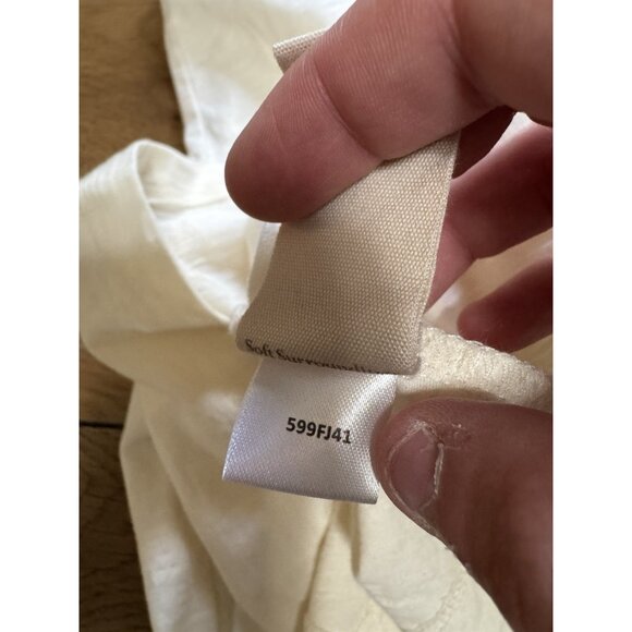 Soft Surroundings Size XL Danielle Cream Sleeveless Tunic Top Buttons Lagenlook - Picture 14 of 15